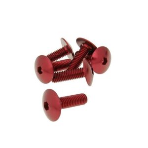 Pritrdilni vijaki alu - rdeč M6x20 (6 kom.)