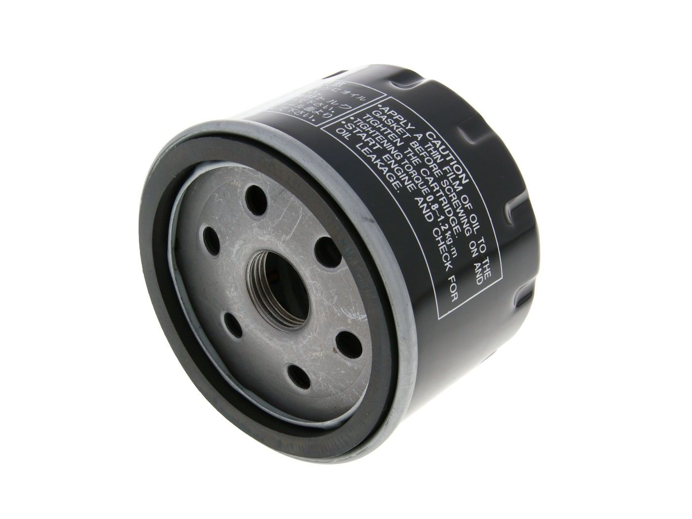 Filtre à Huile Compatible Piaggio X9 500, Aprilia Atlantic 500, Peugeot, Malaguti, Gilera - Dimensions : 57 Mm Hauteur, 76 Mm Diamètre, Filetage 17,5 Mm - Réf. 260184