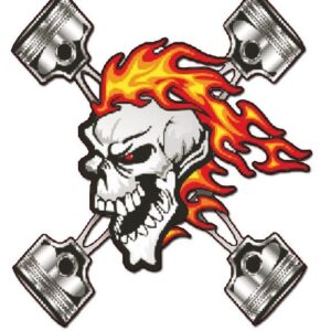 Nalepka Crazy Piston 10x12 cm