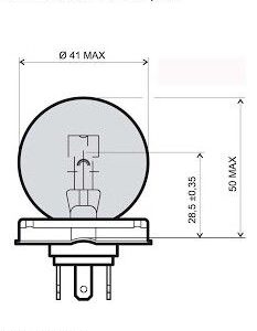 Žarnica 12V -45-40W p45t -Bela