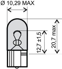 Žarnica - 12V 5W, R5W BA15S white