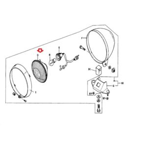 Parabola s steklom Kymco Meteorit Cruiser 125 , Zing 125