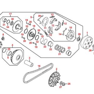Segment sklopke Kymco MXU 250 , Bet&Win 250 , Grand Dink 250 original