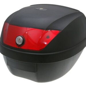 Kovček za čelado 28L Rdeče leče z nosilcem in 2 ključa