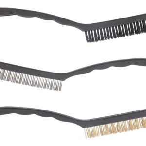 Komplet ščetk 225mm jeklo , medenina , plastika - 3 kosi