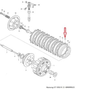 Lamela sklopke Hyosung GT650 , GT650R , ST7 , TE450