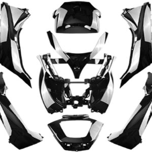 Body kit 8 delni -Črna svetleča - Piaggio MP3 125-500 2008-2013