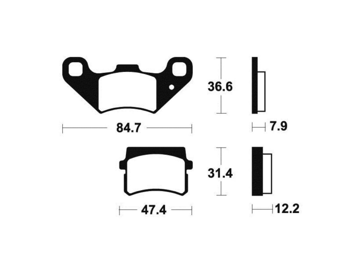Zavorne ploščice Peugeot XR7, Motorhispania,TGB Blade