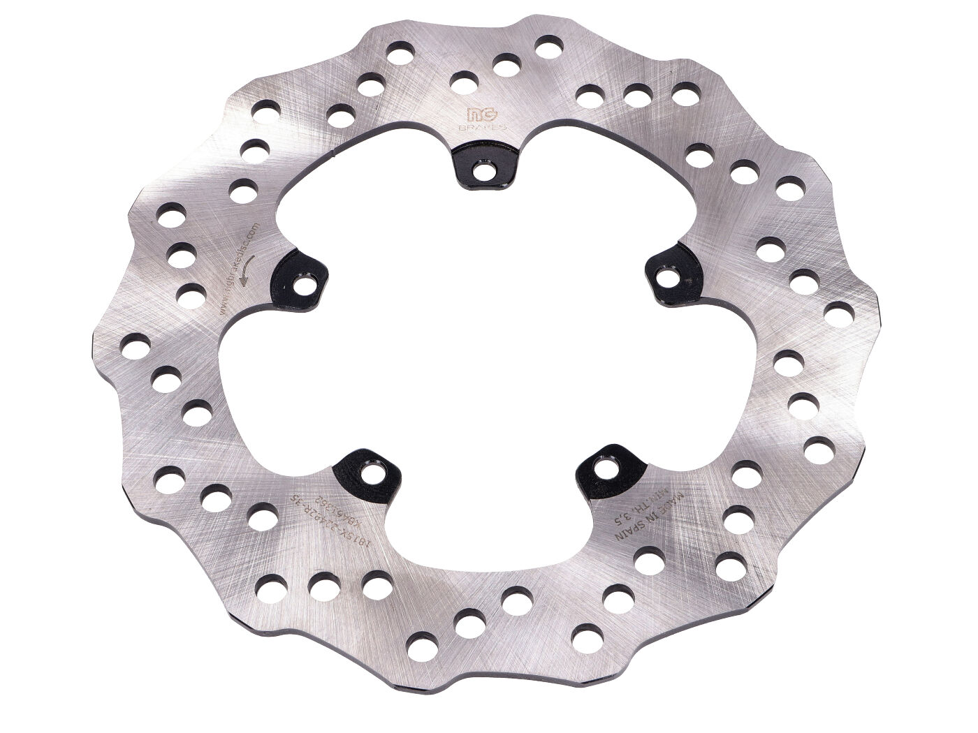 Kočnice disk NG valovit prednji D=220mm za Vespa Sprint, Primavera, Sprint, Elettrica, Piaggio Fly, Zip, Derbi Boulevard - Slika 3
