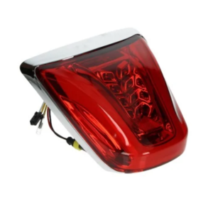 Stražnje svjetlo DMP LED E-oznaka kromirani rub/crvena leća - Vespa Primavera / Sprint