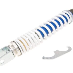 Stražnji amortizer Carbone Sport 340 mm – plavo-bijeli, podesiv (Piaggio, Gilera, Vespa)