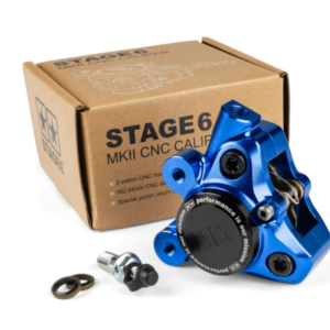 Kočiona čeljust Stage6 CNC alu – Minarelli / Piaggio / Peugeot plava