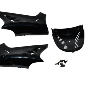 Donji spojler DMP s kompletom vijaka - crni (nelakirani) - Yamaha Aerox / MBK Nitro
